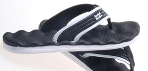 Black w/ White Trimmed Massaging Eva Foam Flip Flop
