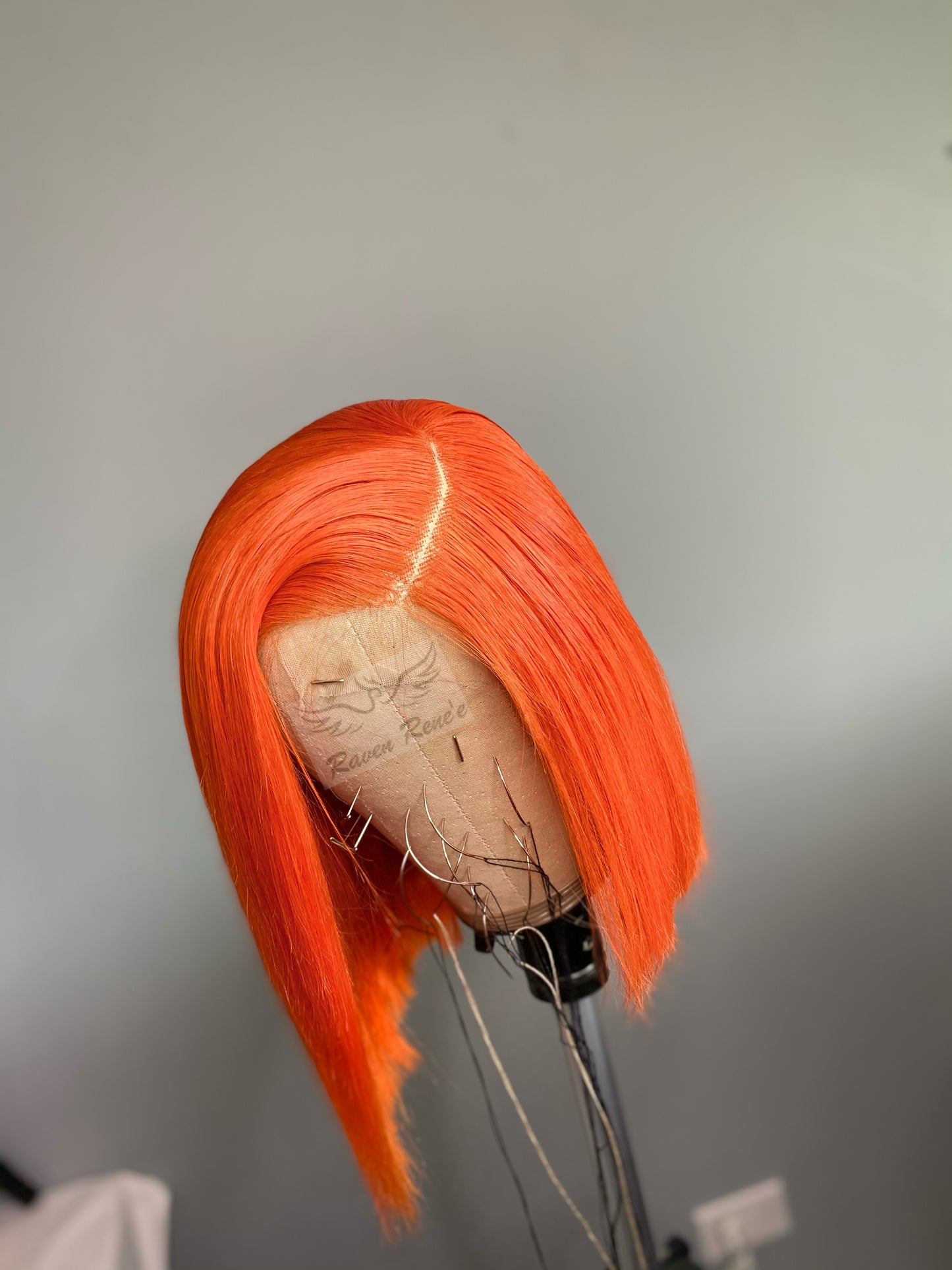 Orange Asymmetrical Bob